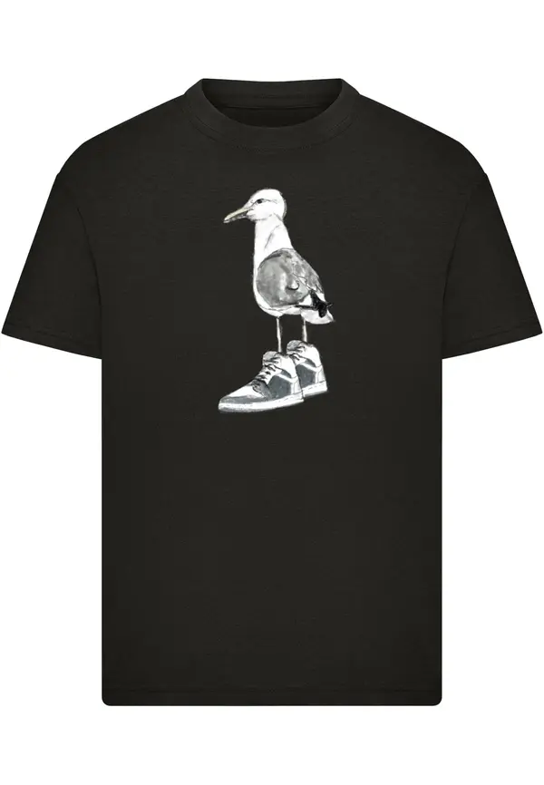 Mister Tee Mister Tee Majica 'The Seagull Sneakers'  siva / temno siva / črna / bela