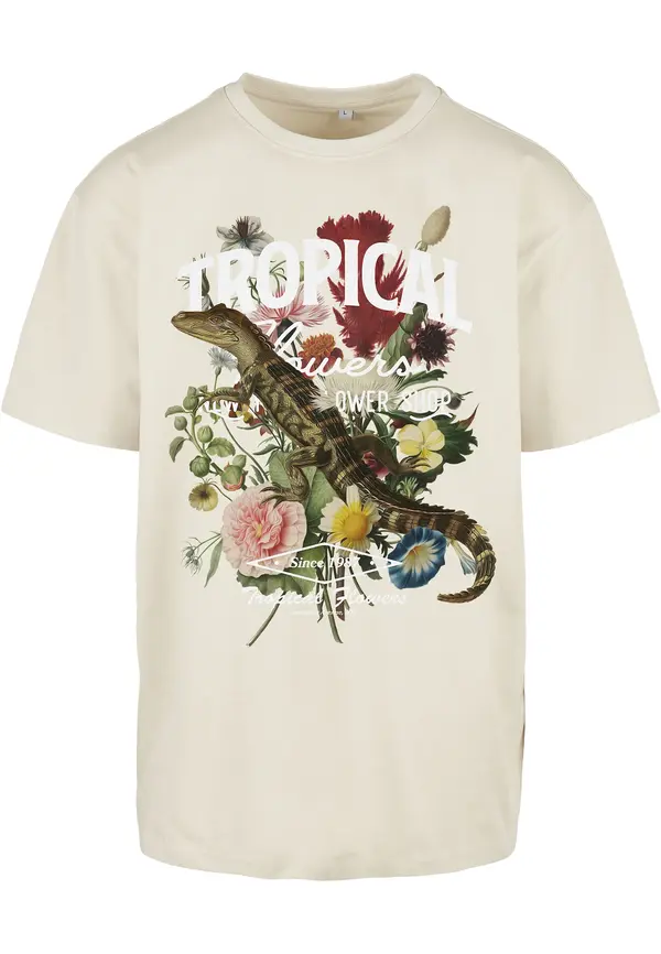 Mister Tee Mister Tee Majica 'Tropical'  zelena / roza / merlot / bela