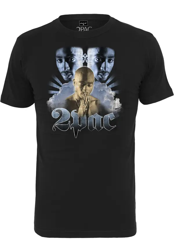 Mister Tee Mister Tee Majica 'Tupac Heaven'  mešane barve / črna