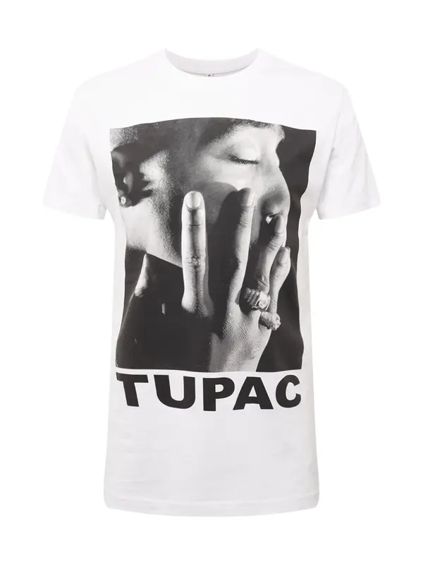 Mister Tee Mister Tee Majica 'Tupac Profile'  siva / črna / bela