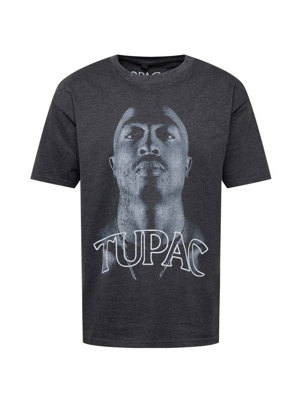 Mister Tee Mister Tee Majica 'Tupac Up'  siva / temno siva / bela