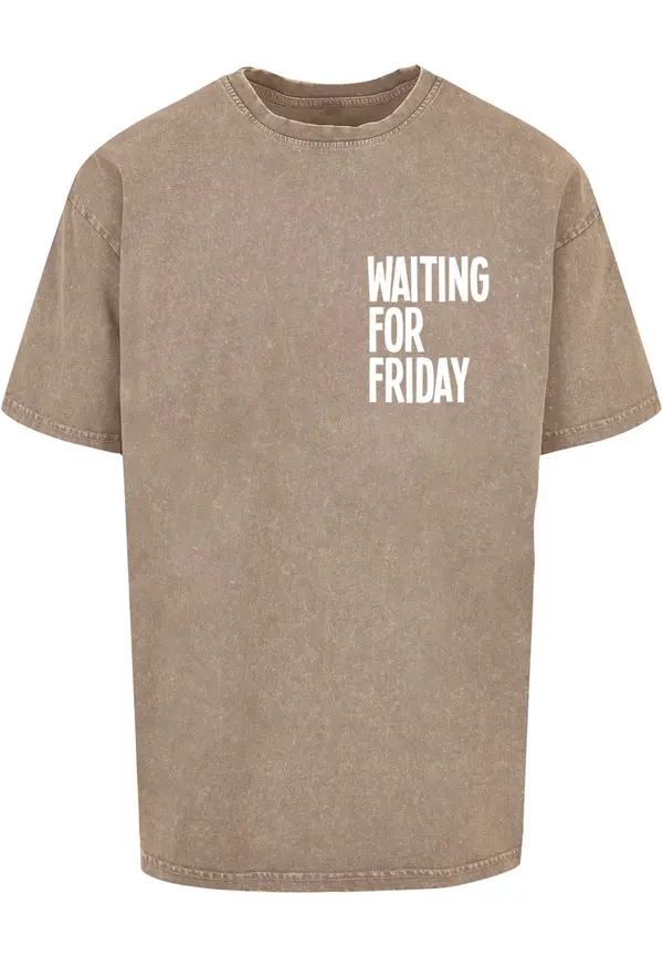 Mister Tee Mister Tee Majica 'Waiting For Friday'  bež / bela