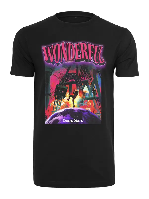 Mister Tee Mister Tee Majica 'Wonderful'  neonsko rumena / neonsko lila / neonsko roza / črna