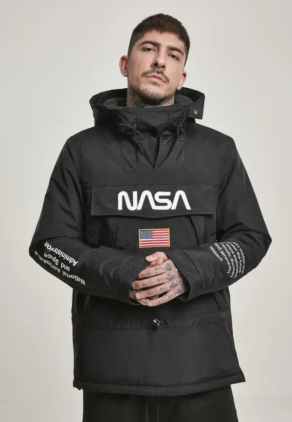 Mister Tee Mister Tee Prehodna jakna 'Nasa'  rdeča / črna / bela