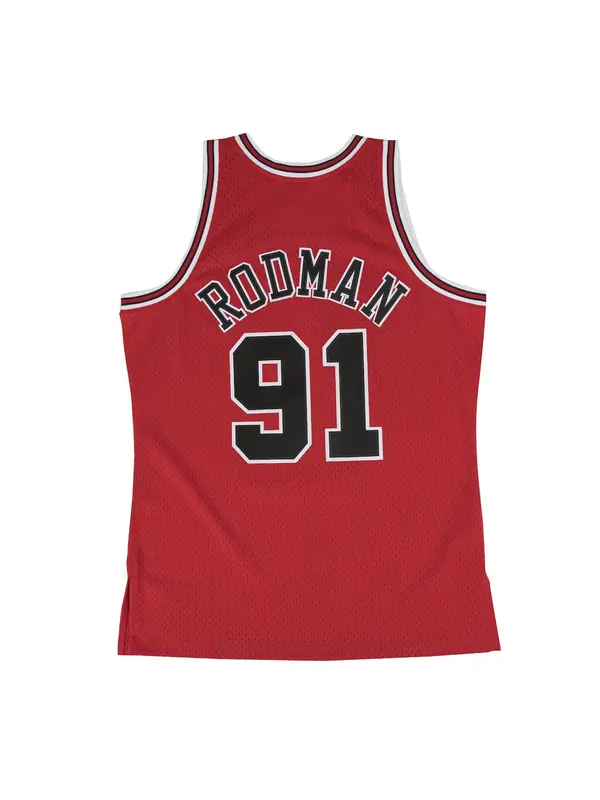 Mitchell & Ness Mitchell & Ness Dres 'Chicago Bulls Road 1997-98 Dennis Rodman'  modra / rdeča / črna / bela