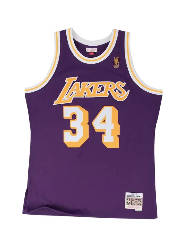 Mitchell & Ness Mitchell & Ness Dres 'Los Angeles Lakers Shaquille O'Neal 1996/97'  lila / svetlo oranžna / naravno bela