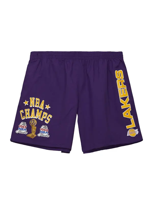 Mitchell & Ness Mitchell & Ness Hlače  rumena / temno liila / črna / bela