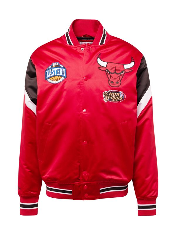 Mitchell & Ness Mitchell & Ness Prehodna jakna 'NBA'  rdeča / črna / off-bela