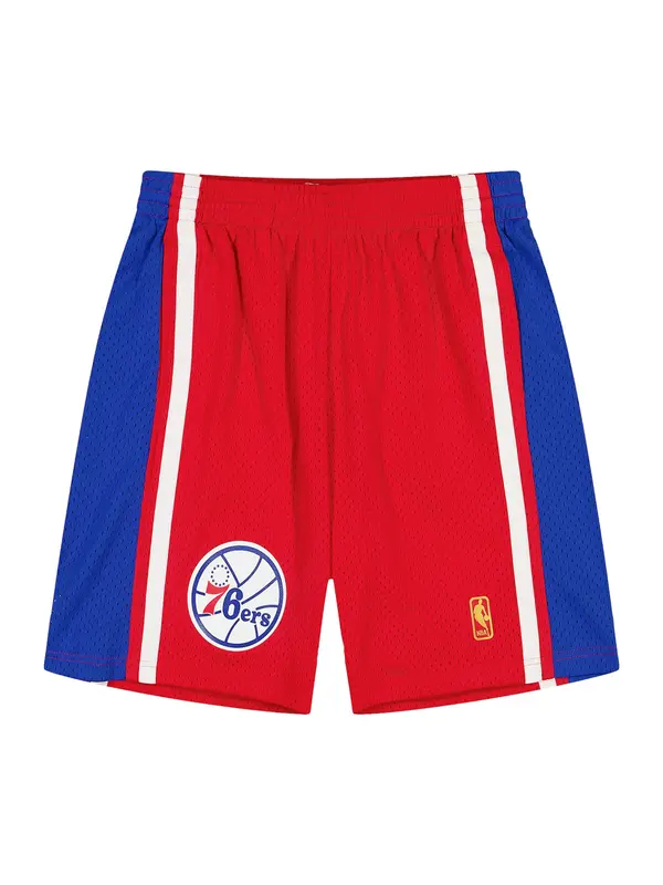 Mitchell & Ness Mitchell & Ness Športne hlače 'NBA Philadelphia 76ers'  modra / rdeča / bela