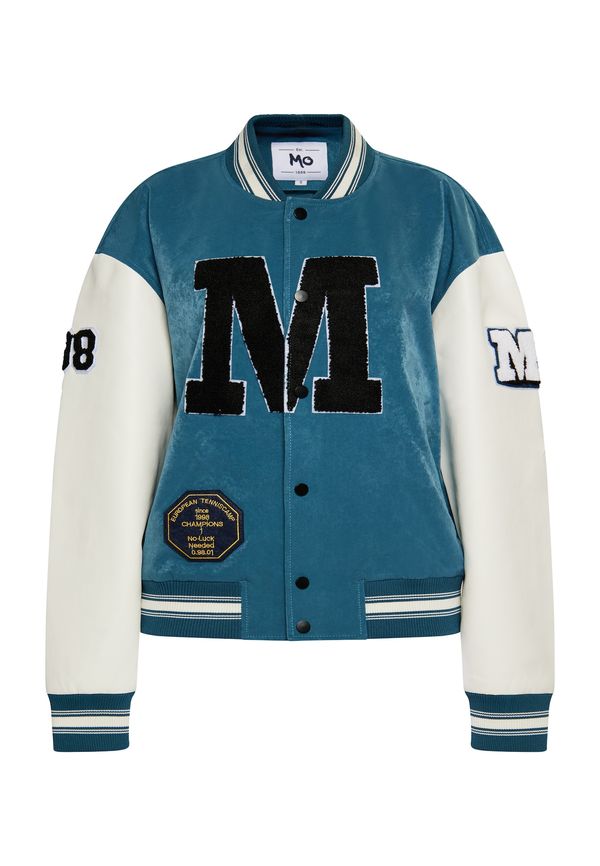 MO MO Prehodna jakna  cijansko modra / zlata / črna / bela