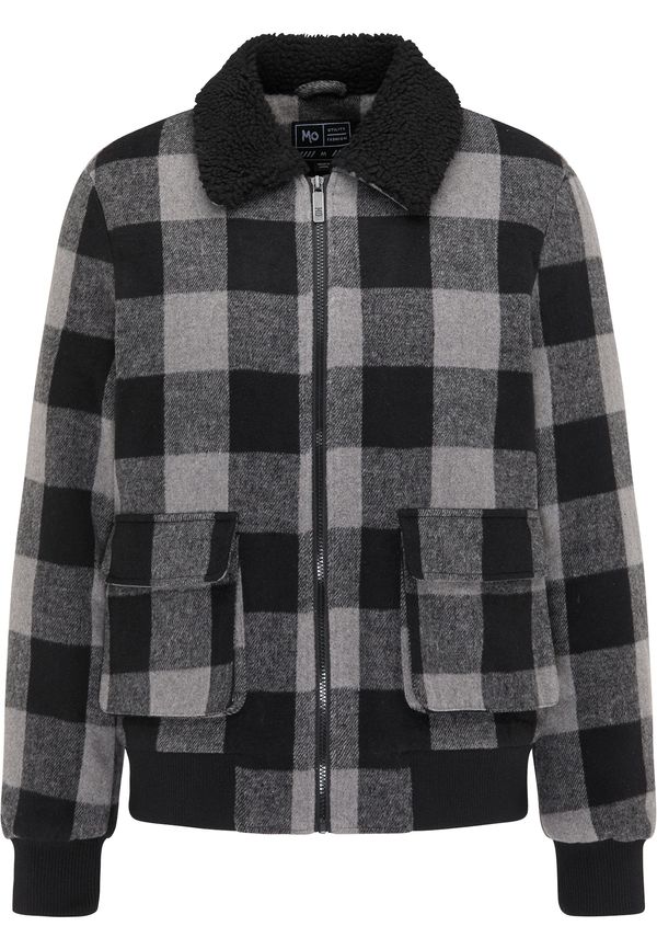 MO MO Prehodna jakna  svetlo siva / pegasto siva / črna