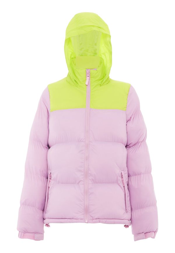 MO MO Zimska jakna  neonsko rumena / svetlo roza