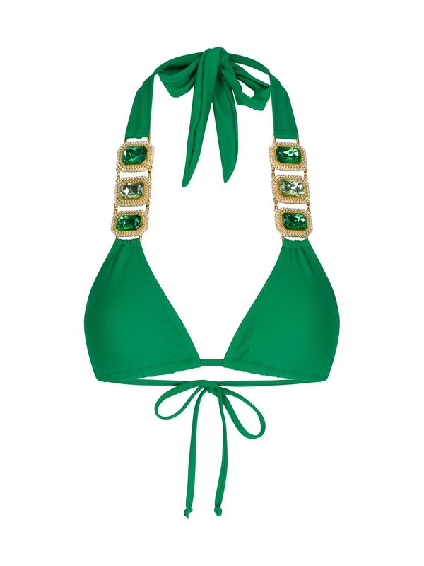 Moda Minx Moda Minx Bikini zgornji del 'Boujee'  zlata / travnato zelena