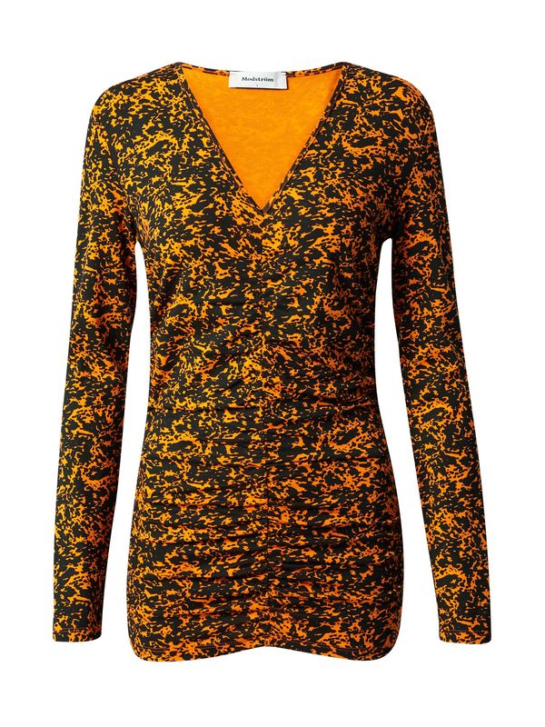 modström modström Majica 'Curtis'  oranžna / črna