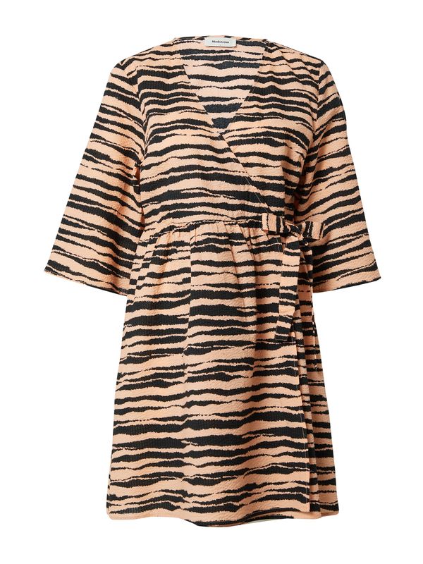 modström modström Obleka 'Dasia'  pastelno oranžna / črna