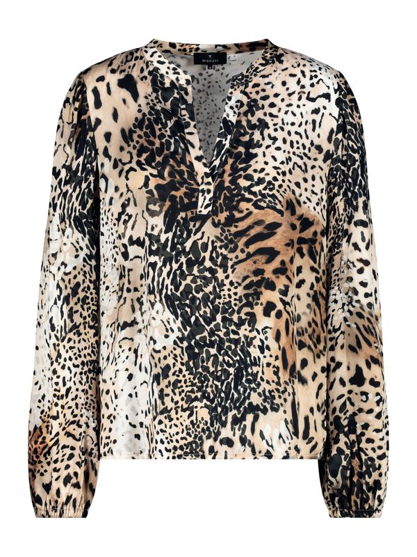 monari monari Bluza  bež / kremna / brokat / črna