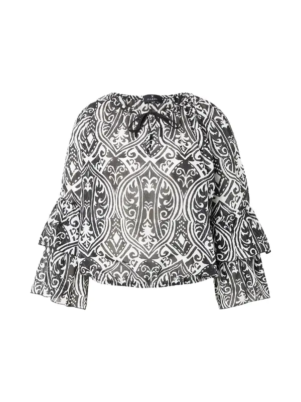 monari monari Bluza  črna / bela