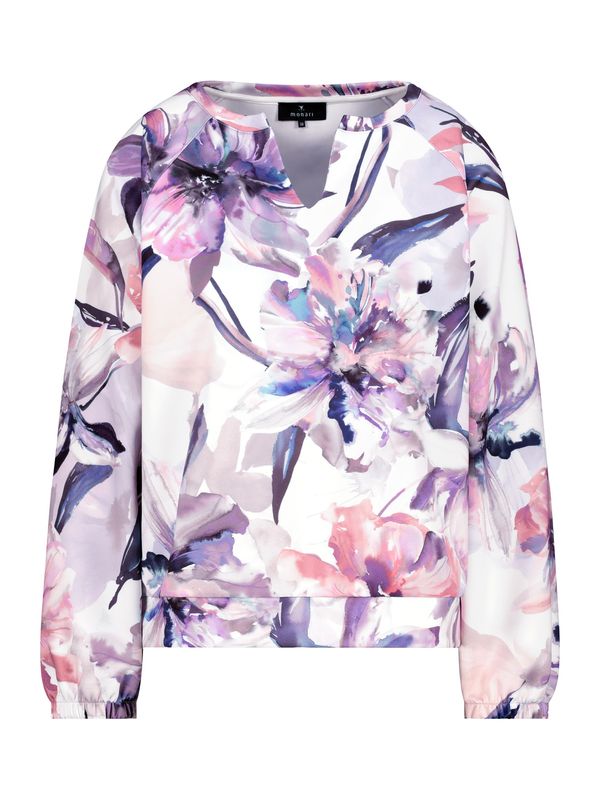 monari monari Majica  lila / majnica / temno liila / bela