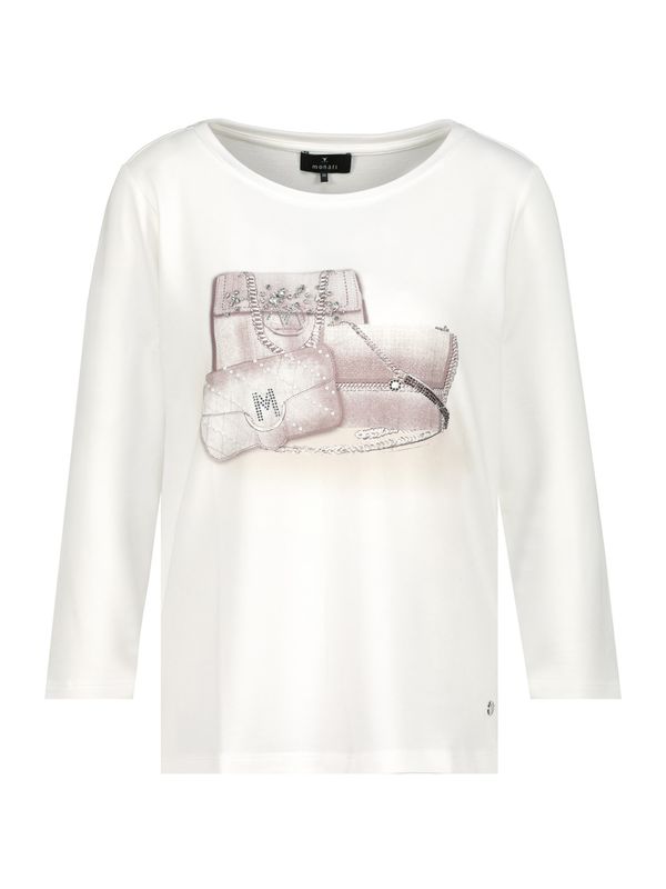 monari monari Majica  roza / črna / srebrna / bela