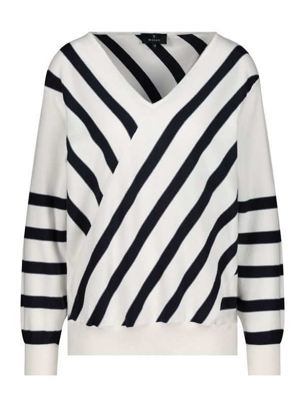 monari monari Pulover  nočno modra / bela