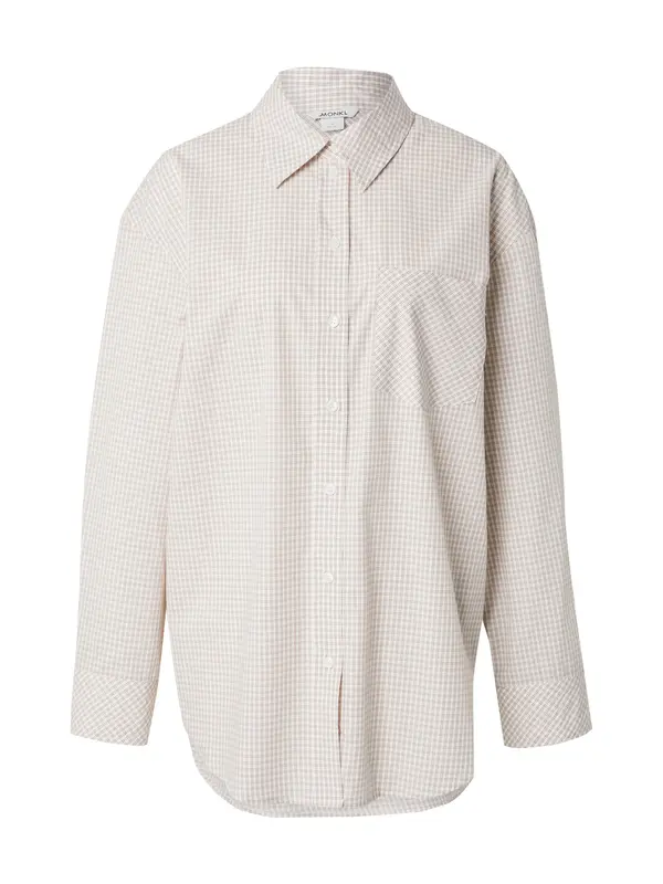 Monki Monki Bluza  bež / bela
