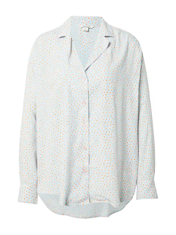 Monki Monki Bluza  svetlo modra / karamel / off-bela