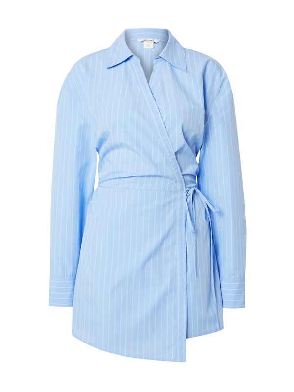 Monki Monki Dolga srajca  svetlo modra / bela