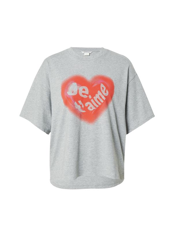 Monki Monki Majica  siva / rdeča / bela