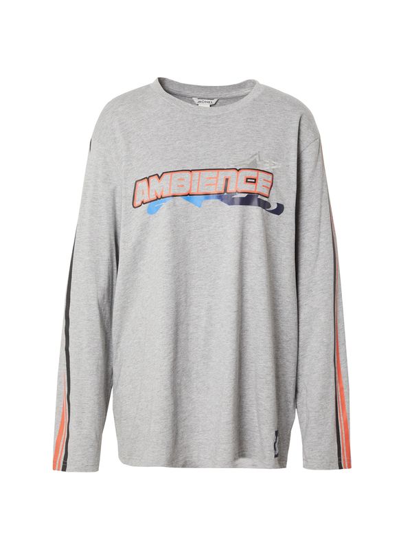 Monki Monki Majica  temno modra / pegasto siva / oranžna / bela