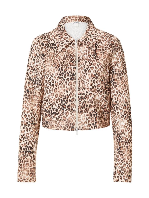 Monki Monki Prehodna jakna  bež / konjak / črna