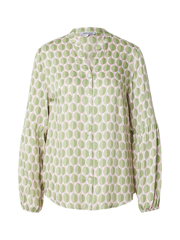 MORE & MORE MORE & MORE Bluza  kaki / pastelno zelena / svetlo zelena / svetlo roza