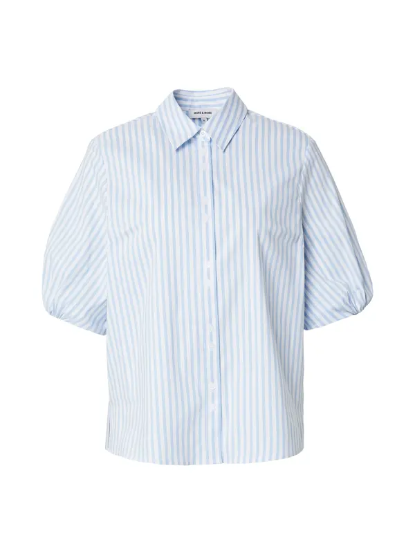 MORE & MORE MORE & MORE Bluza  pastelno modra / bela