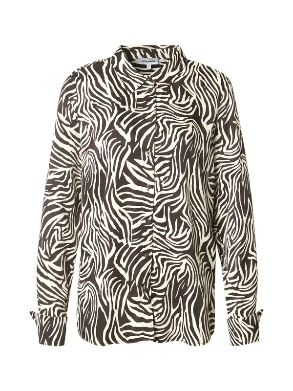 MORE & MORE MORE & MORE Bluza  temno rjava / off-bela