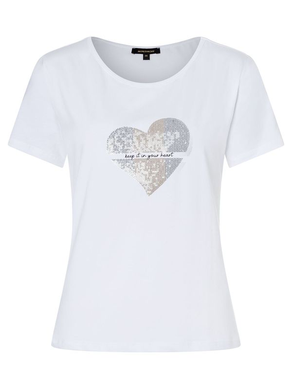 MORE & MORE MORE & MORE Majica 'Heart'  črna / srebrna / bela