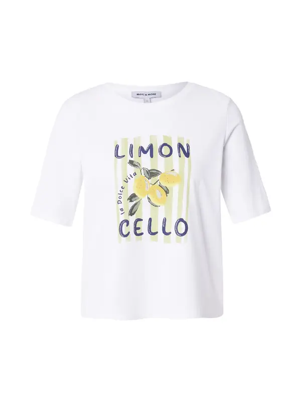 MORE & MORE MORE & MORE Majica 'Limoncello'  rumena / oliva / pastelno zelena / bela
