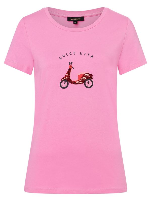 MORE & MORE MORE & MORE Majica  roza / roza / rdeča / črna