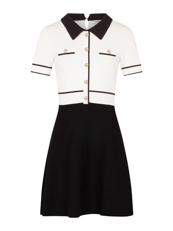 Morgan Morgan Pletena obleka  črna / off-bela