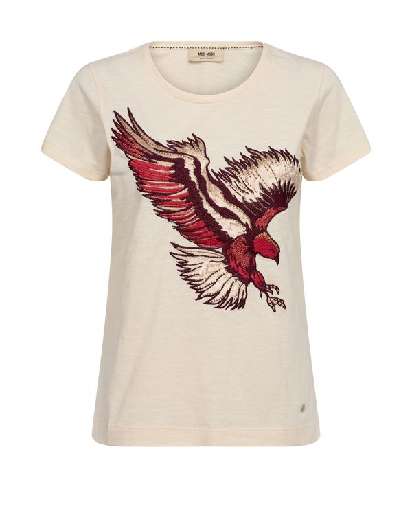 MOS MOSH MOS MOSH Majica  bež / ecru / rdeča / burgund