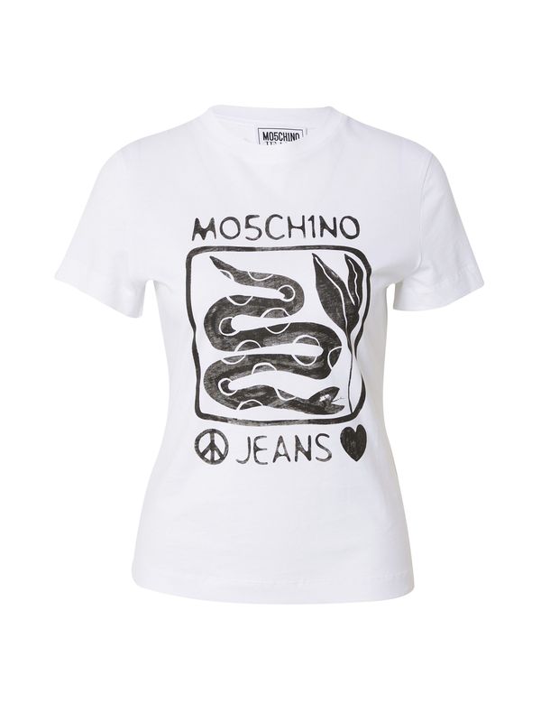 Moschino Jeans Moschino Jeans Majica  črna / bela