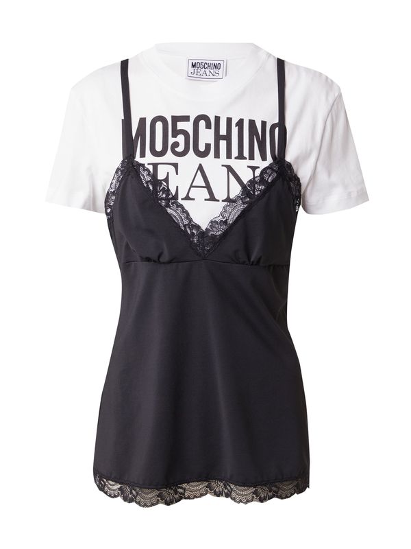 Moschino Jeans Moschino Jeans Majica  črna / bela