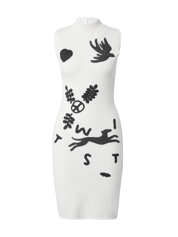 Moschino Jeans Moschino Jeans Pletena obleka  črna / bela