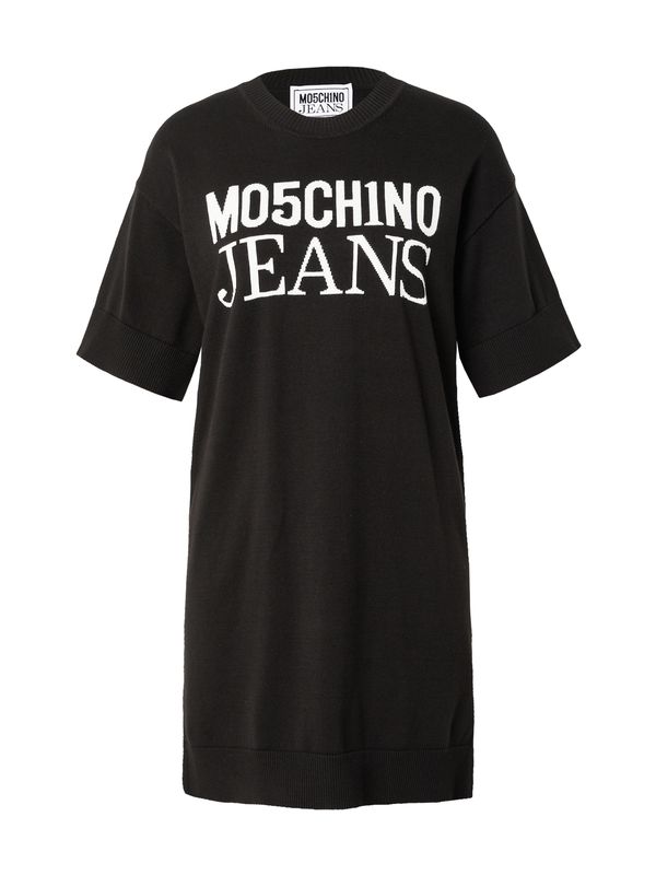 Moschino Jeans Moschino Jeans Pletena obleka  črna / bela