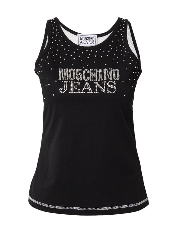 Moschino Jeans Moschino Jeans Top  črna / transparentna / bela