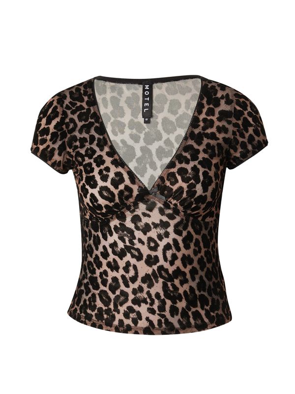 Motel Motel Majica 'Selina'  rjava / črna