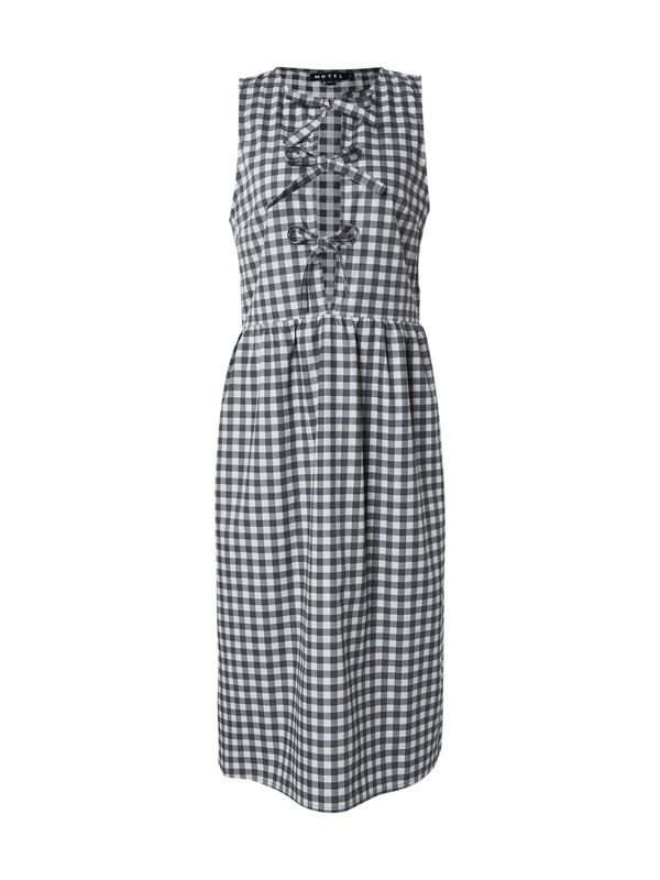 Motel Motel Obleka  temno siva / bela