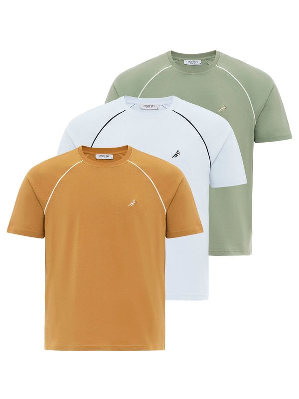 Moxx Paris Moxx Paris Majica  kaki / oranžna / črna / bela