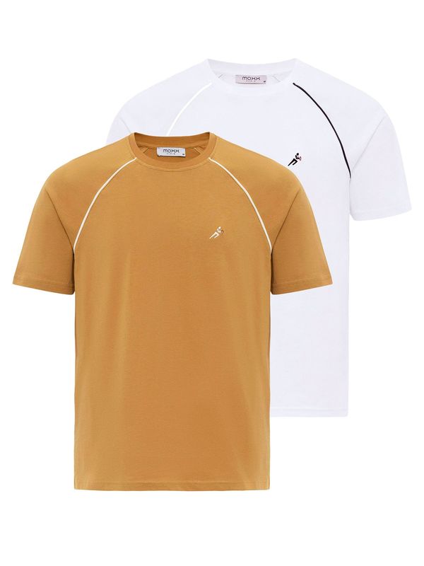 Moxx Paris Moxx Paris Majica  kamela / črna / bela