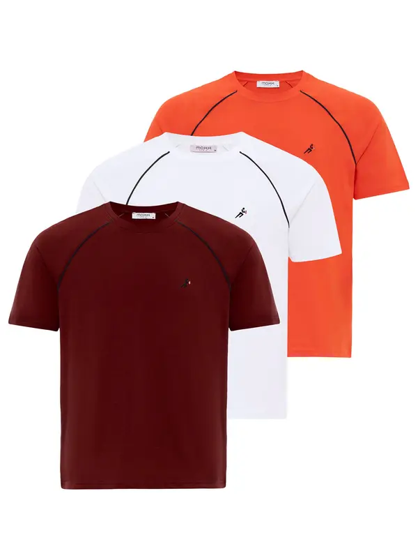 Moxx Paris Moxx Paris Majica  oranžna / bordo / črna / bela