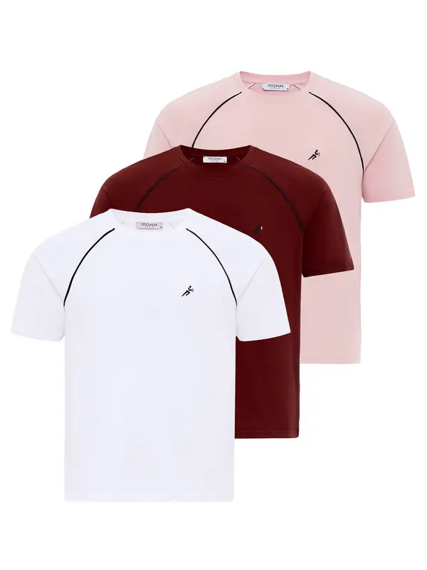 Moxx Paris Moxx Paris Majica  roza / bordo / črna / bela