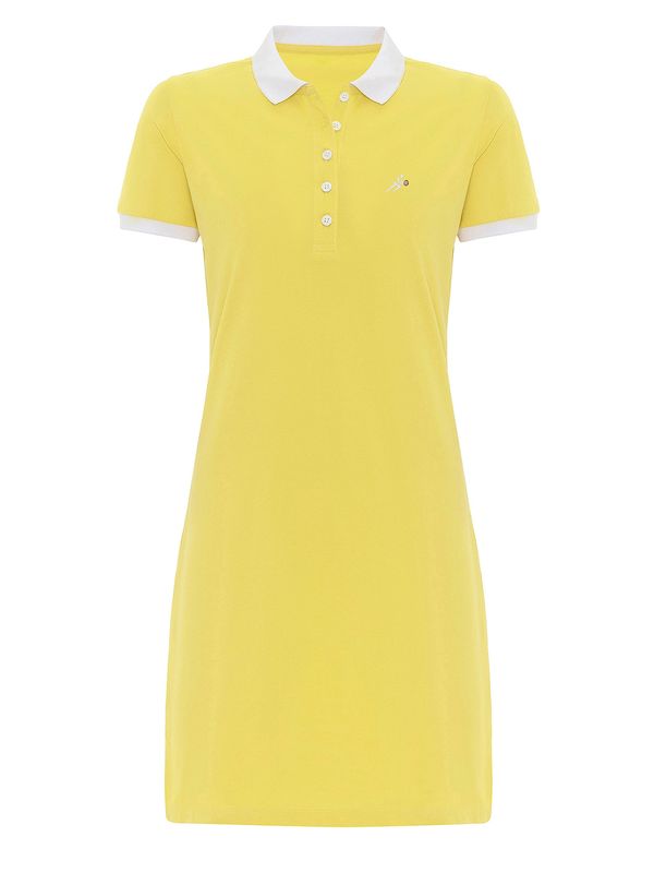 Moxx Paris Moxx Paris Obleka 'Groningen'  svetlo rumena / bela